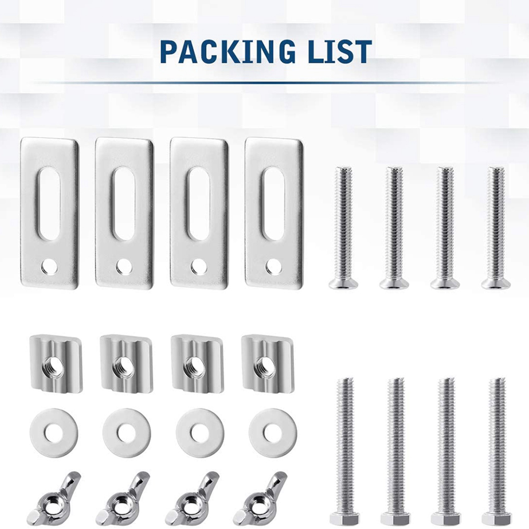 3018 Cnc - B62B-8 Pack T-Track Clamp, Kit Klem